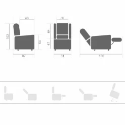 Viadurini Living Aufstehsessel Und Massagesessel-Lift Relax Armchair mit 2 Motoren Lift Relax Räder, Made in Italy - Marlene