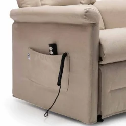 Viadurini Living Aufstehsessel Und Massagesessel-Lift Relax Liegesessel mit 2 Motoren mit Rädern, Made in Italy - Isabelle