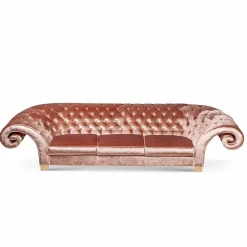 Viadurini Italian Sofas Klassische Sofas-Lineares Stoffsofa Baloo, mit geknöpfter Polsterung, hergestellt in Italien