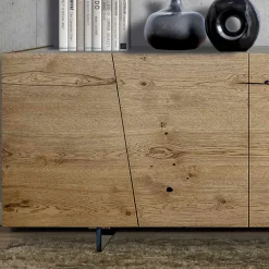 Viadurini Living Anrichte-Living Sideboard mit 4 Türen aus Massivholz Made in Italy - Khal