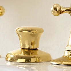 Viadurini Bathroom Bidetarmaturen-3-Loch-Bidetarmaturen aus Messing Made in Italy, Vintage-Stil - Ursula