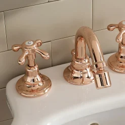 Viadurini Bathroom Bidetarmaturen-3-Loch-Bidetarmaturen im Vintage-Stil aus Messing Made in Italy - Klarisa