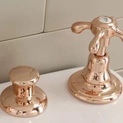 Viadurini Bathroom Bidetarmaturen-3-Loch-Bidetarmaturen, interne Lieferung, in Vintage-Messing - Klarisa