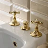 Viadurini Taps Bidetarmaturen-3-Loch-Bidetarmaturen interne Lieferung in Messing handgefertigt - Fioretta
