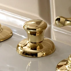 Viadurini Taps Bidetarmaturen-3-Loch-Bidetarmaturen interne Lieferung in Messing handgefertigt - Fioretta