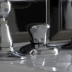 Viadurini Taps Bidetarmaturen-3-Loch-Bidetbatterie mit interner Lieferung aus Messing Made in Italy - Noriana