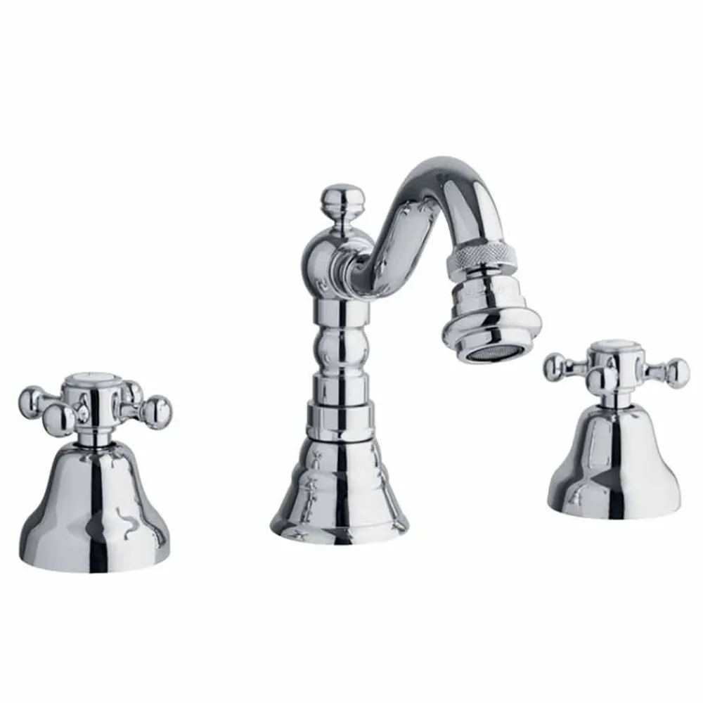 Viadurini Taps Bidetarmaturen-3-Loch-Bidetmischer in Messing Klassisches Design Made in Italy - Lisca