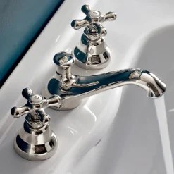 Viadurini Taps Waschbeckenarmaturen-3-Loch-Waschtischarmatur aus Messing mit Ablauf im klassischen Stil - Ercolina