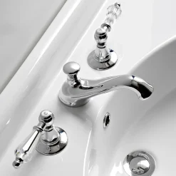 Viadurini Taps Waschbeckenarmaturen-3-Loch-Waschtischbatterie mit Hebeln im klassischen Stil aus handgefertigtem Messing - Noriana