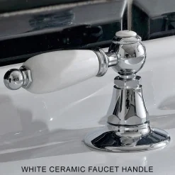 Viadurini Taps Waschbeckenarmaturen-3-Loch-Waschtischbatterie mit Hebeln im klassischen Stil aus handgefertigtem Messing - Noriana