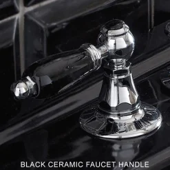 Viadurini Taps Waschbeckenarmaturen-3-Loch-Waschtischbatterie mit Hebeln im klassischen Stil aus handgefertigtem Messing - Noriana