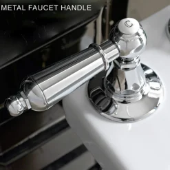 Viadurini Taps Waschbeckenarmaturen-3-Loch-Waschtischbatterie mit Hebeln im klassischen Stil aus handgefertigtem Messing - Noriana