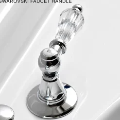 Viadurini Taps Waschbeckenarmaturen-3-Loch-Waschtischbatterie mit Messingablauf im klassischen Handwerksstil - Noriana