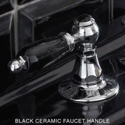 Viadurini Taps Waschbeckenarmaturen-3-Loch-Waschtischbatterie mit Messingablauf im klassischen Handwerksstil - Noriana