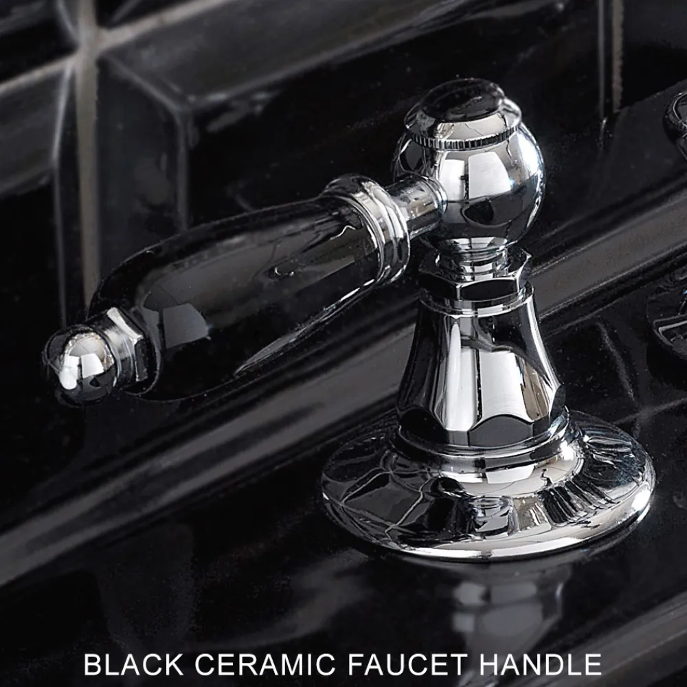 Viadurini Taps Waschbeckenarmaturen-3-Loch-Waschtischbatterie mit Messingablauf im klassischen Handwerksstil - Noriana