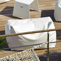 Trona Gartensofas-Lounge Sofa  aus weißen Kunstleder