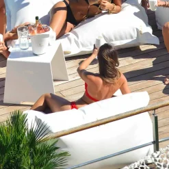 Trona Gartensofas-Lounge Sofa  aus weißen Kunstleder