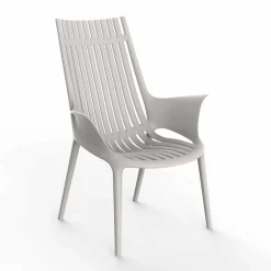 Vondom Gartenstühle Kunststoff-Loungesessel mit Armlehnen für den Außenbereich aus Kunststoff 4 Stück - Ibiza von