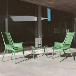 Vondom Gartenstühle Kunststoff-Loungesessel mit Armlehnen für den Außenbereich aus Kunststoff 4 Stück - Ibiza von