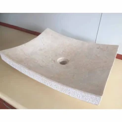 Viadurini Bathroom Steinwaschbecken-Love weißes Designer-Waschbecken aus Naturstein, Einzelstück