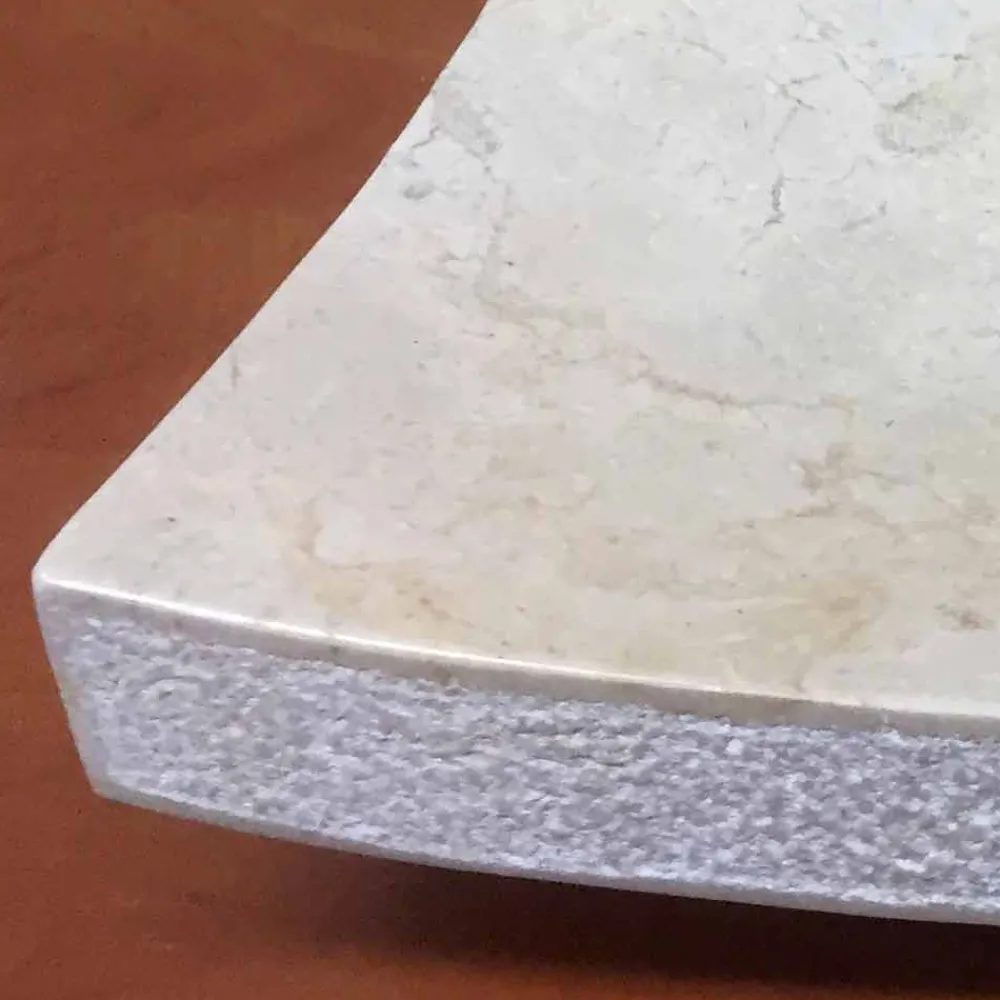 Viadurini Bathroom Steinwaschbecken-Love weißes Designer-Waschbecken aus Naturstein, Einzelstück