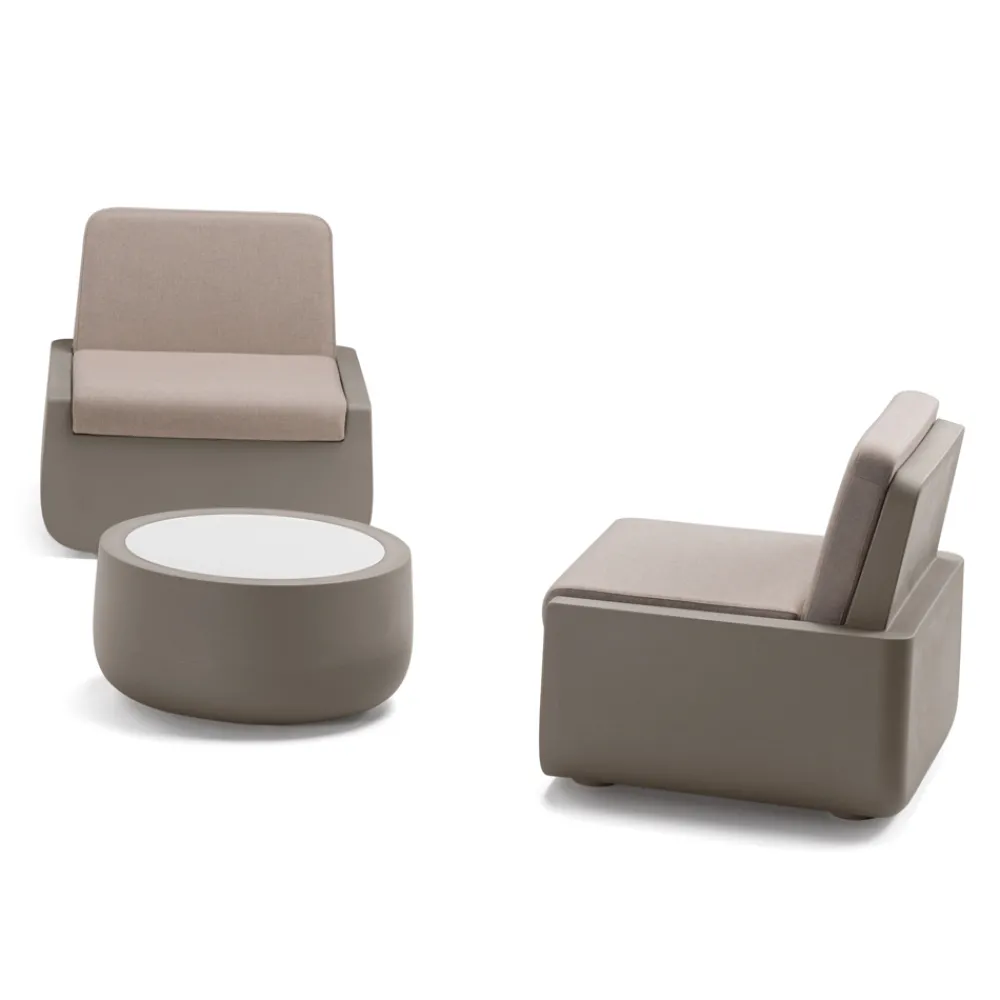 Viadurini in the Garden Garten Beistelltisch-Low Design Outdoor Couchtisch aus HPL und Polyethylen Made in Italy - Belida