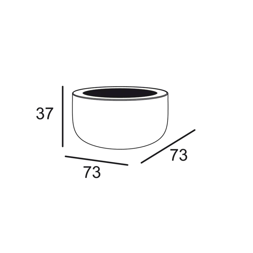 Viadurini in the Garden Garten Beistelltisch-Low Design Outdoor Couchtisch aus HPL und Polyethylen Made in Italy - Belida