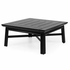 Viadurini in the Garden Garten Beistelltisch-Low Square Outdoor Couchtisch in Naturholz oder Schwarz Design - Suzana