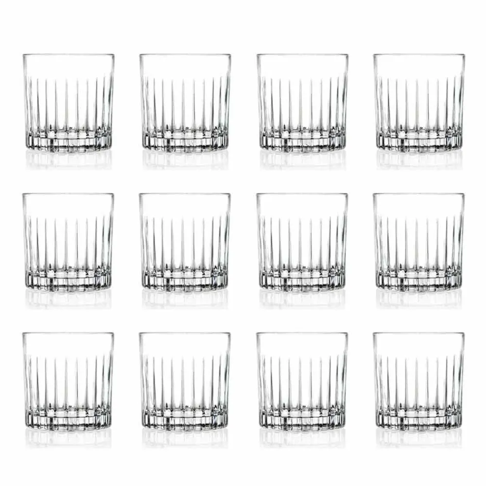 Viadurini Kitchen Italienisches Kristallgeschirr-Lowball Tumbler Basso Altmodische Brille für Cockatil 12 Stück - Senzatempo