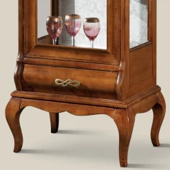 Viadurini Classic Vitrinen-Luxuriöse Wohnzimmervitrine aus klassischem Walnussholz Made in Italy – Hastings