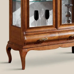 Viadurini Classic Vitrinen-Luxuriöse Wohnzimmervitrine aus klassischem Walnussholz Made in Italy – Hastings