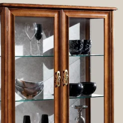 Viadurini Classic Vitrinen-Luxuriöse Wohnzimmervitrine aus klassischem Walnussholz Made in Italy – Hastings