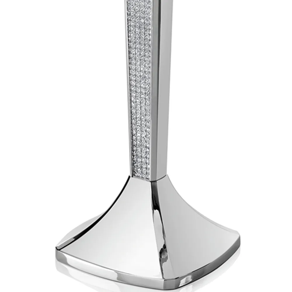 Viadurini Decor Kerzenständer-Luxuriöser 3-armiger Kandelaber aus silbernem Metall mit Glitzer - Sbrillo