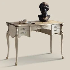Viadurini Classic Design Schreibtische-Luxuriöser Wohnzimmerschreibtisch aus Holz mit 5 Schubladen Made in Italy - Caligola