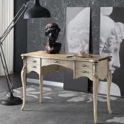 Viadurini Classic Design Schreibtische-Luxuriöser Wohnzimmerschreibtisch aus Holz mit 5 Schubladen Made in Italy - Caligola