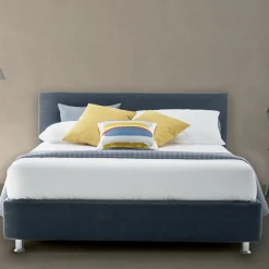 Viadurini Night Design Maßgeschneiderte Möbel|Polsterbetten-Luxuriöses Doppelbett aus Kunstleder oder Stoff mit Box Made in Italy - Nuvola