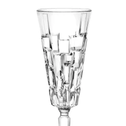 Viadurini Kitchen Italienisches Kristallgeschirr-Luxuriöses Eco-dekoriertes Kristallflötenkelchset 12-teilig - Catania