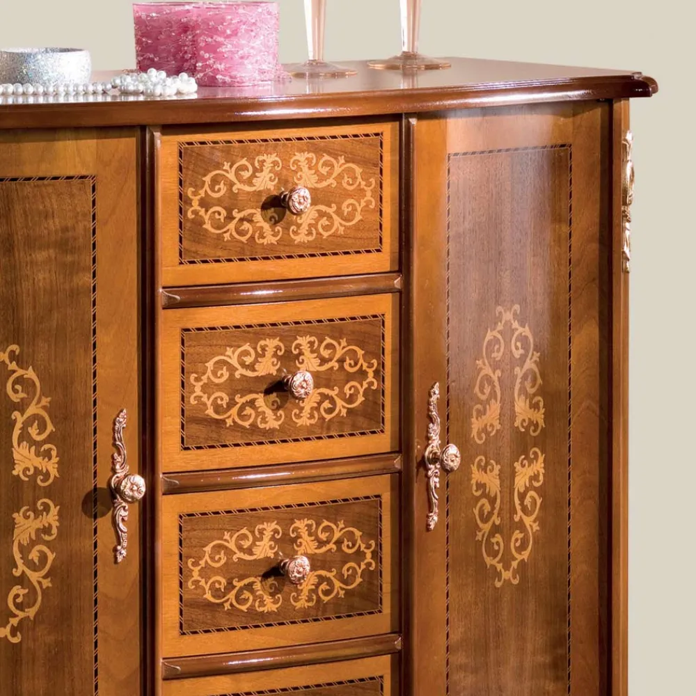 Viadurini Classic Anrichte-Luxuriöses klassisches Sideboard für Wohnzimmer aus Made in Italy Holz - Katerine