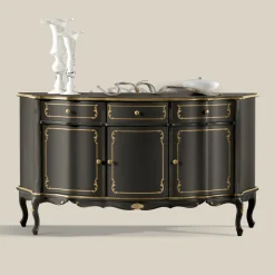 Viadurini Classic Anrichte-Luxuriöses Sideboard mit 3 Türen und 3 Holzschubladen Made in Italy - Leonor
