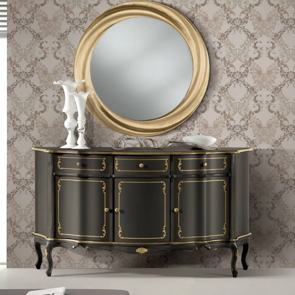 Viadurini Classic Anrichte-Luxuriöses Sideboard mit 3 Türen und 3 Holzschubladen Made in Italy - Leonor