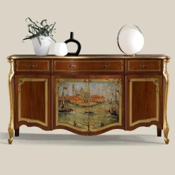 Viadurini Classic Anrichte-Luxuriöses Wohnzimmer-Sideboard aus klassischem Made in Italy-Holz - Caligola