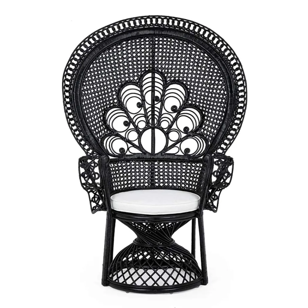 Viadurini in the Garden Sessel Rattan-Luxus Design Garten Sessel für den Außenbereich in Schwarz Rattan - Serafino