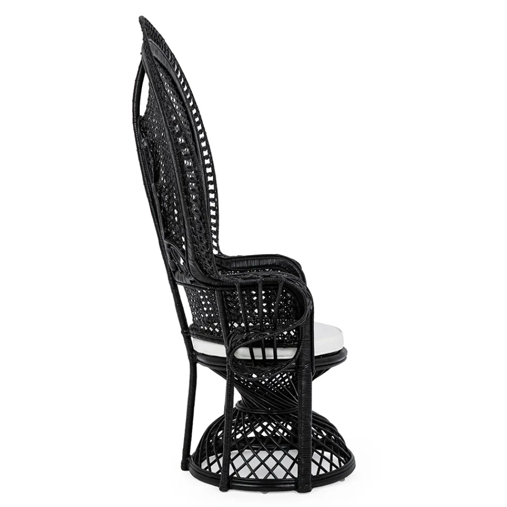 Viadurini in the Garden Sessel Rattan-Luxus Design Garten Sessel für den Außenbereich in Schwarz Rattan - Serafino