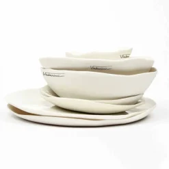 Viadurini Kitchen Teller Set-Luxus Design 24-teiliges weißes Porzellan Geschirr Service - Arciregale