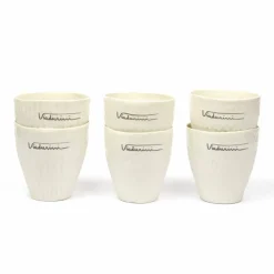 Viadurini Kitchen Gläser Set-Luxus Design Weiße Porzellangläser 6 Unikate - Arcireale