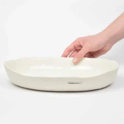 Viadurini Kitchen Geschirr Teller-Luxus Design Weißes Porzellan Oval Servierteller - Arcimaesta