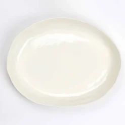 Viadurini Kitchen Geschirr Teller-Luxus Design Weißes Porzellan Oval Servierteller - Arcimaesta