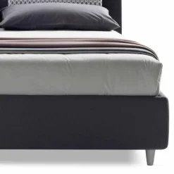 Viadurini Night Design Maßgeschneiderte Möbel|Polsterbetten-Luxus Doppelbett mit Box aus zweifarbigem Stoff Made in Italy - Gagia