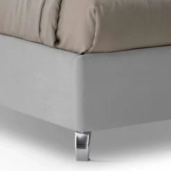 Viadurini Night Design Maßgeschneiderte Möbel|Polsterbetten-Luxus Doppelbett mit Box aus zweifarbigem Stoff Made in Italy - Carmelo