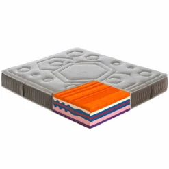 Viadurini Night Design Doppelbett Matratzen-Luxus Doppelmatratze aus Memory Foam H 25 cm Made in Italy  - Arancia